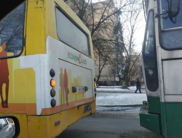 У Луцьку стукнулися маршрутка і тролейбус. ФОТО
