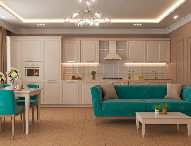 «Липинський» дарує вишуканий дизайн у квартирі з кухнею-студією