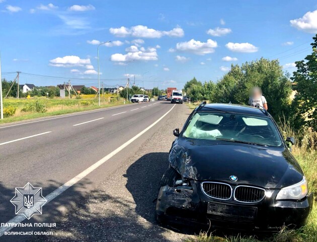 На Волині зіткнулися три авто: є постраждалий. ФОТО