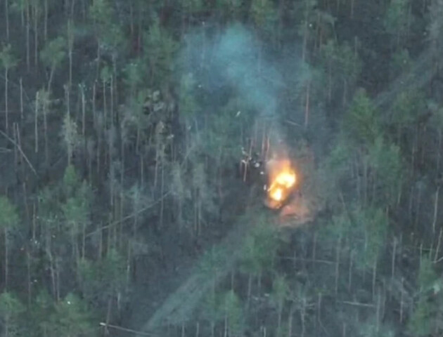 У Серебрянському лісі бійці Волинської бригади знищили FPV-дроном ворожу «мотолигу»