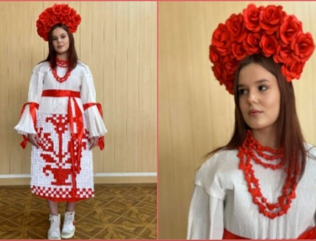 Юна майстриня з Волині перемогла у конкурсі сценічних костюмів з паперу