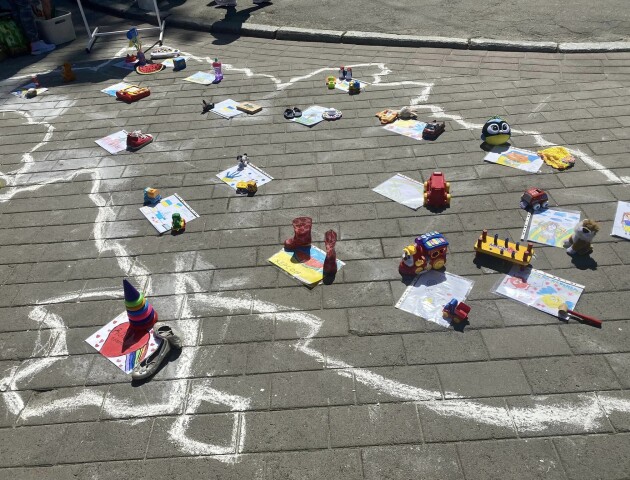 До Дня захисту дітей у Луцьку створили арт-інсталяцію. ФОТО