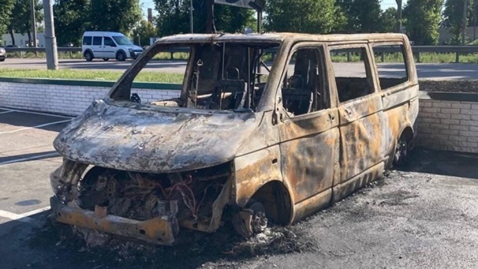 У Києві спалили евакуаційне авто 3-ї штурмової бригади. ФОТО