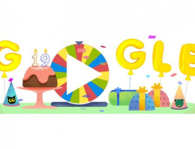 Google святкує 19 років: як грати в нову святкову рулетку в дудл